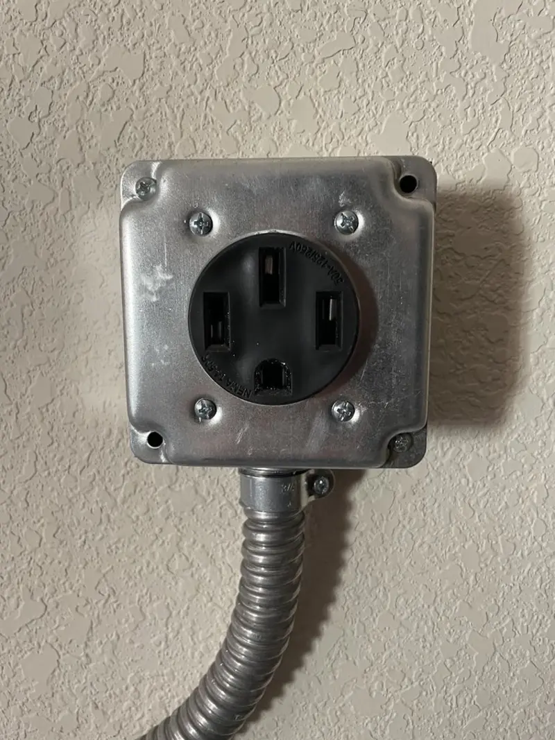 NEMA 14-50 outlet installed for Smart Home Electrical in Sparta